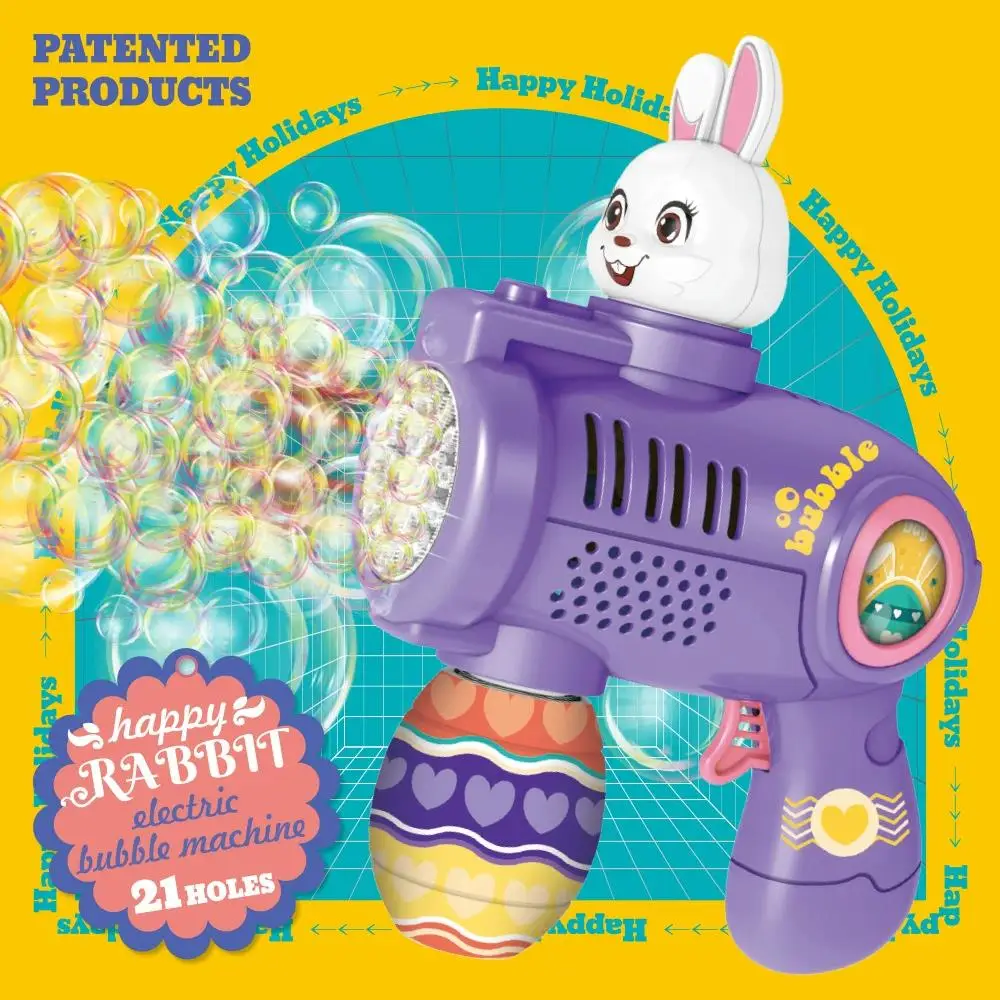 Easter 21 holes electric rabbit bubble machine outdoor toy for Wedding party beach Create surprises bubble blower for family kid