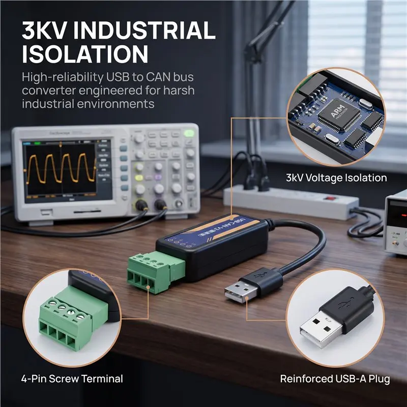 M11K-Industrial Grade Isolated USB To CAN Converter Transparent Transmission Module Modbus Protocol CAN Analyzer Motor Driver