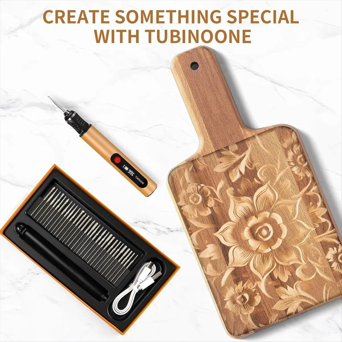 COFA Engraving Pen,for Artists & DIYers - Engrave 50+ Surfaces - Beginner Friendly - Rechargeable - 30 Bits & Mastery Guide B