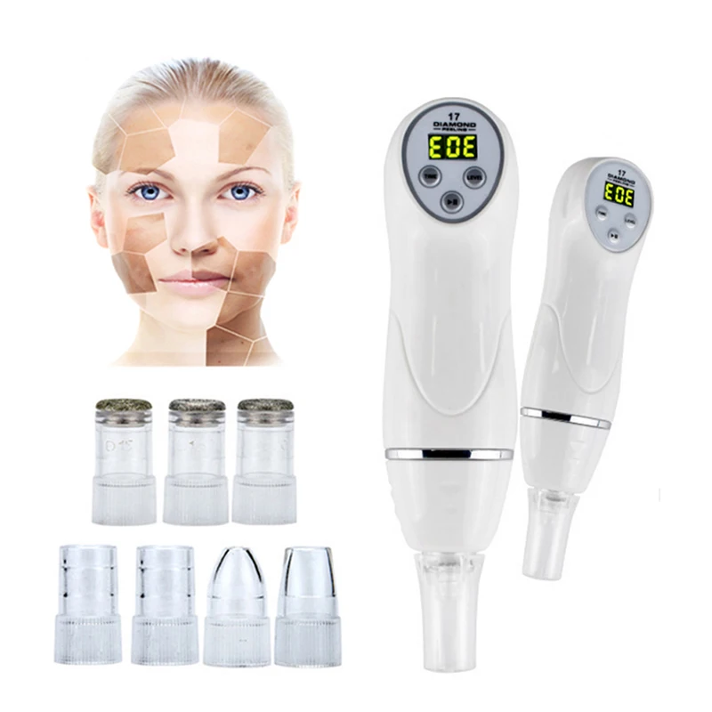 Removedor de Cravos a Vácuo com Diamante para Limpeza de Poros, Aparelho de Beleza com 3 Níveis, Plugue EU/US, Rejuvenescimento Facial e Peeling