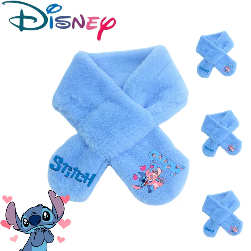 Disney Stich Kinder Schals Anime Cartoon Engel Super Weiche Plüsch Halstuch Warme Schal Jungen Mädchen Herbst Winter Kinder Weihnachten Geschenk