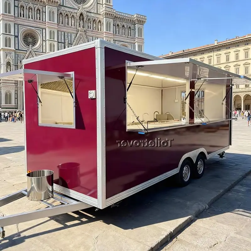 

Eco Friendly Food Truck Crafting Asian Noodles Fast Food Truck Trailer Multifunctional Fully Equipped Food Trailer with Places