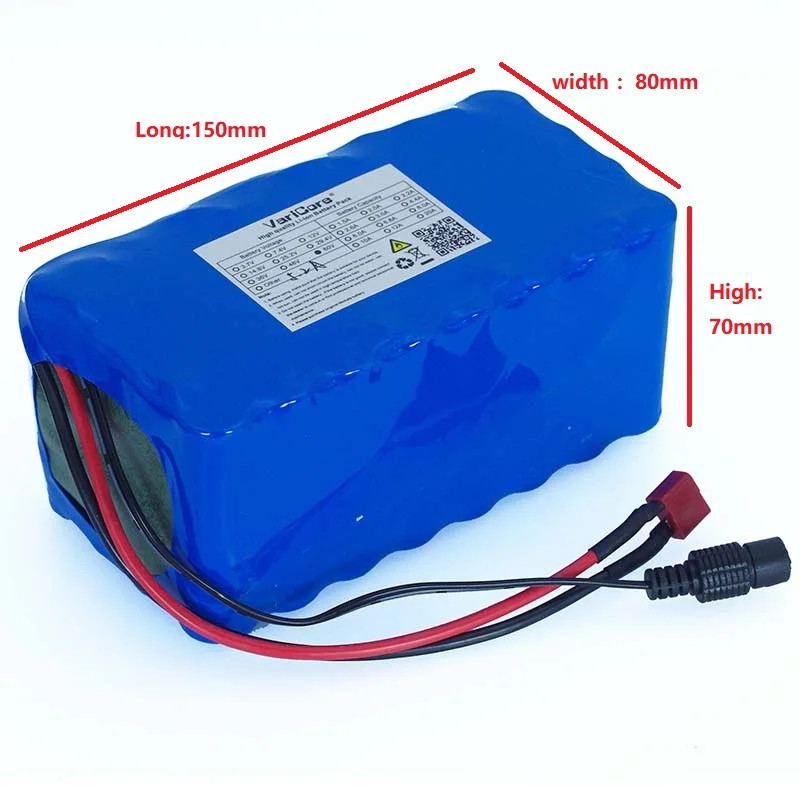 60V 5.2Ah 16S2P 18650 Li-ion Battery Pack 67.2V 5200mAh with 20A discharge BMS 1000Watt +Charger