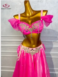 Belly Dance Professional dress High-end Rose Bra Split Female Adult Standard Stage Professional Clothing