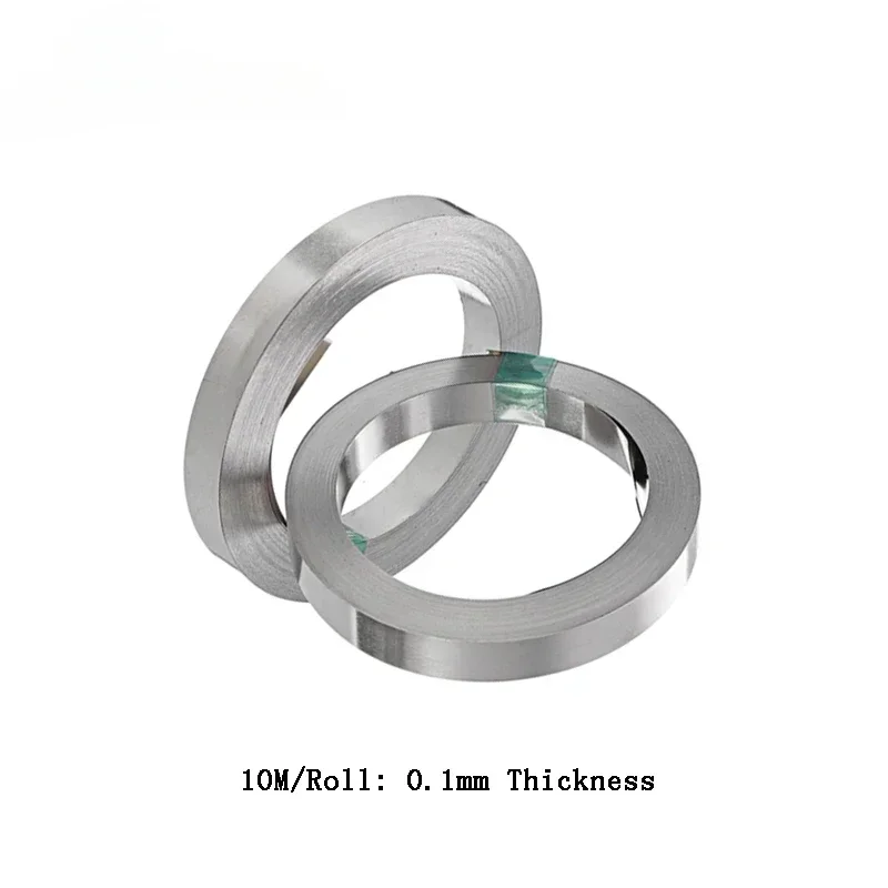 10m Width 4/5/6/7/8/10mm X Thick 0.1mm Nickel Plated Strip Tape For Li 18650 Battery Welding Compatible For Diy Machine