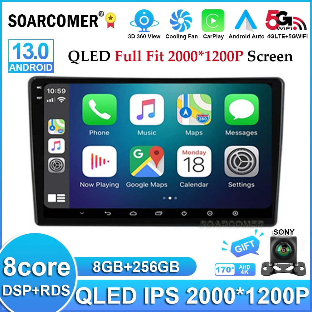 

Автомобильная Мультимедийная стереосистема на Android 13 для Citroen C5 2 2008 - 2017 Carplay GPS-навигация автомобильное радио 4G WIFI BT видеоплеер QLED DSP