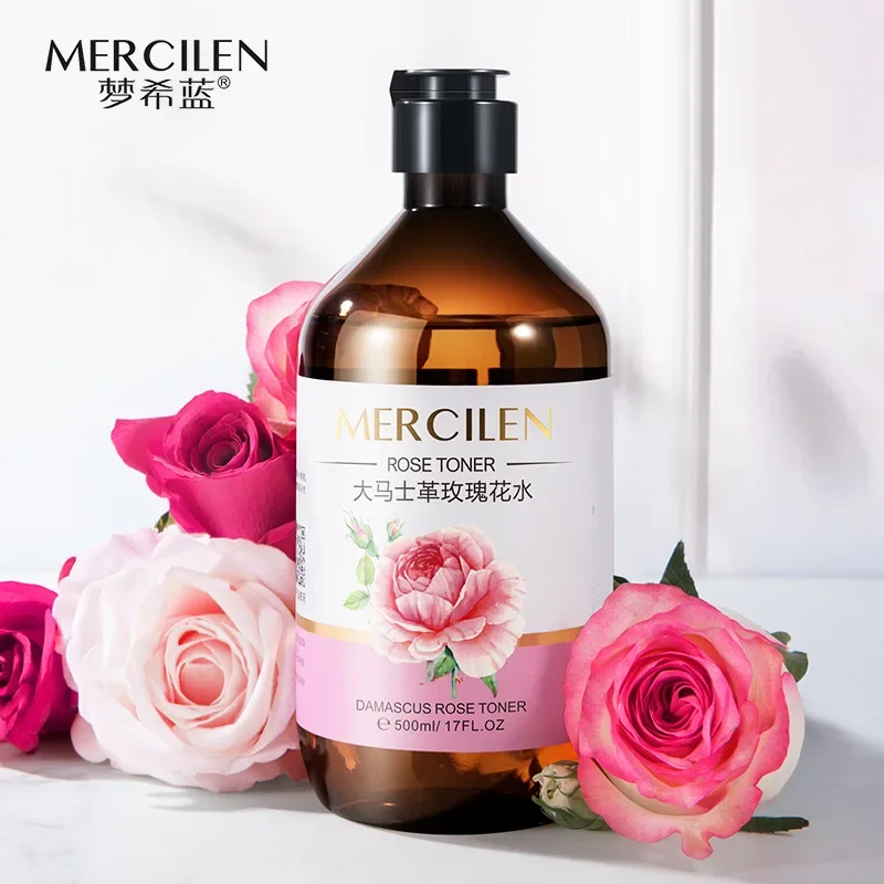 500ml Damascus Rose Water Moisturizing Pure Dew Essence Water Moisturizes The Skin and Closes Pores Skin Care