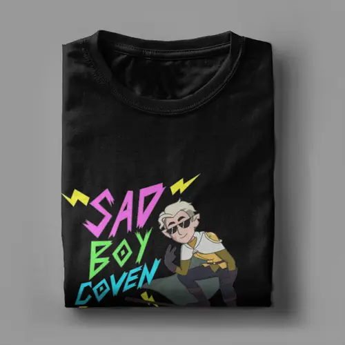 Imagen 2 del producto Novedad The Owl House Bad but Sad Boy Golden Guard camiseta hombres mujeres camisetas de algodón Anime Camiseta de manga corta ropa estampada