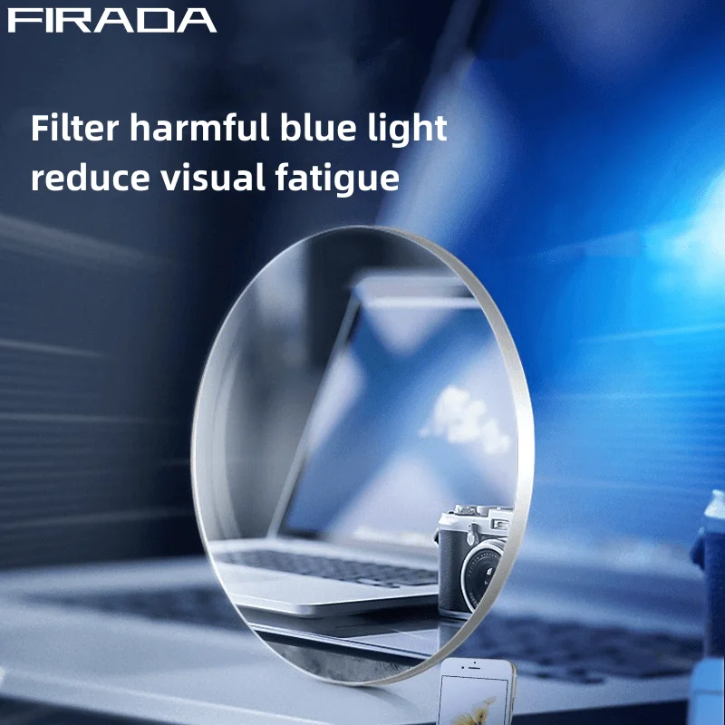 FIRADA 1.56 1.61 1.67 1.74 Anti-reflection Mobile Phone Computer Optical Prescription Myopia Reading CR39 Anti-blue Light Lens