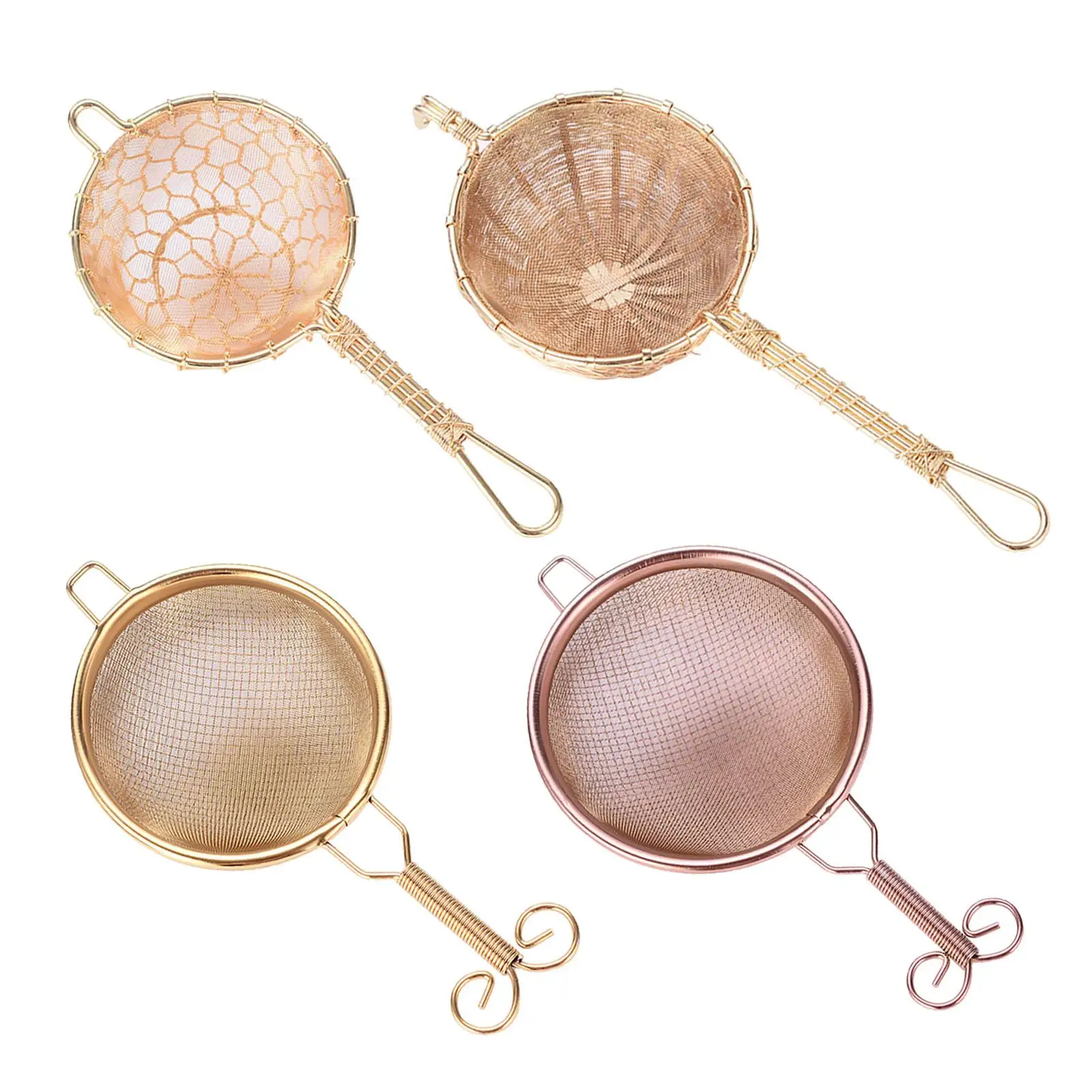 Brass Tea Strainer Practical Lightweight Sturdy Creative Mesh Tea Filter for Kitchen Hotel Household Living Room Loose Leaf