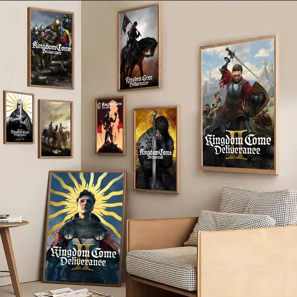 Game Kingdom Come Deliverance 2 Classic Vintage Posters Decoracion Painting Wall Art White Kraft Paper Kawaii Room Decor