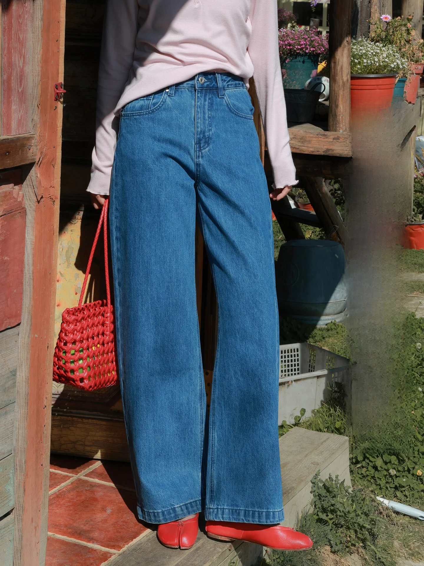 

High Waist Loose Fit Casual Cotton Jeans Women's Spring New Style Drawwind2026 Curvy Knife Loose Comfortable Long Trousers