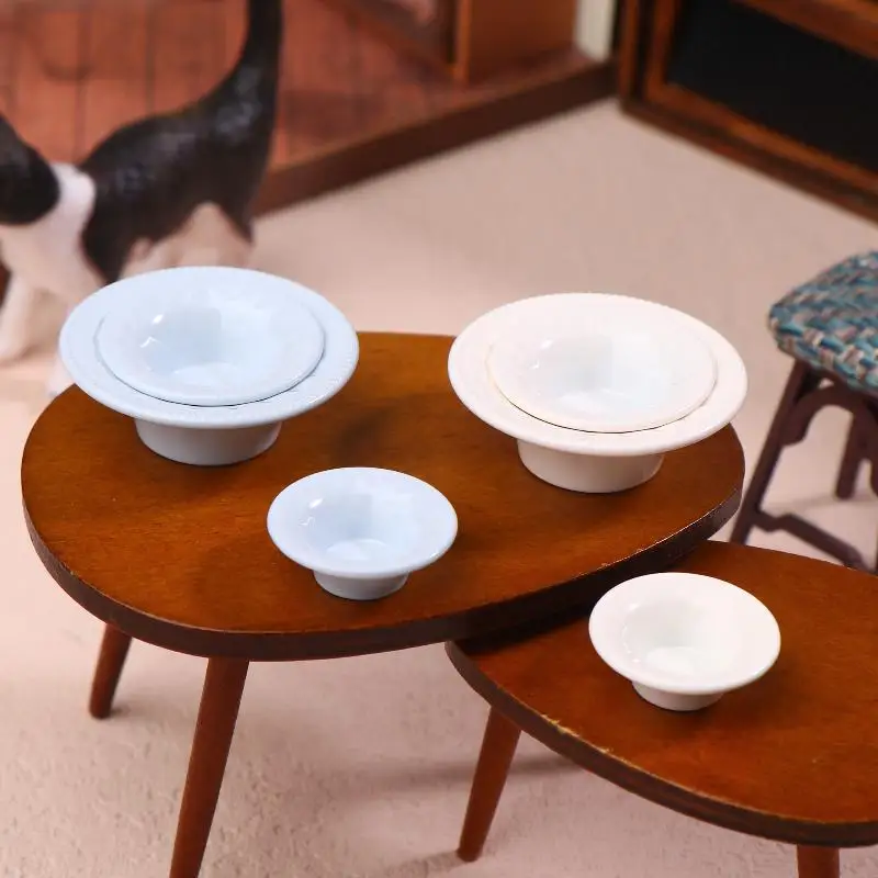 3 pièces maison de poupée Mini Simulation assiette occidentale plats modèle maison de poupée cuisine décoration semblant jouer jouets poupées maison accessoires