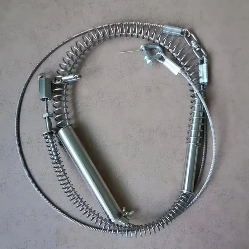 4mm Thick Steel Wire Rope Spring & Lock Nuts, Solid Replacement Accessories for Wild Boar, Fox and Rabbit Trap, Farm Essential view 2