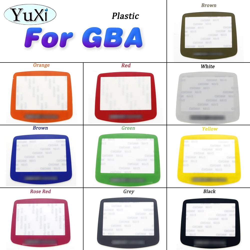 1Pcs Plastic Screen Lens For GBA LCD Mirror Cover Protector With Back Adhesive Sticker For GameBoy Advance Accessorie