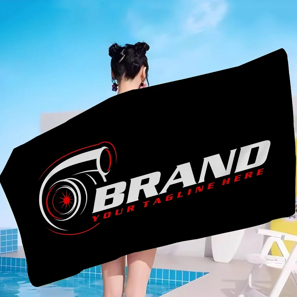 T-turbo logotipo dos desenhos animados toalha de praia bonito kawaii decoração do quarto banho meninas crianças toalhas de mão para banheiro chuveiro