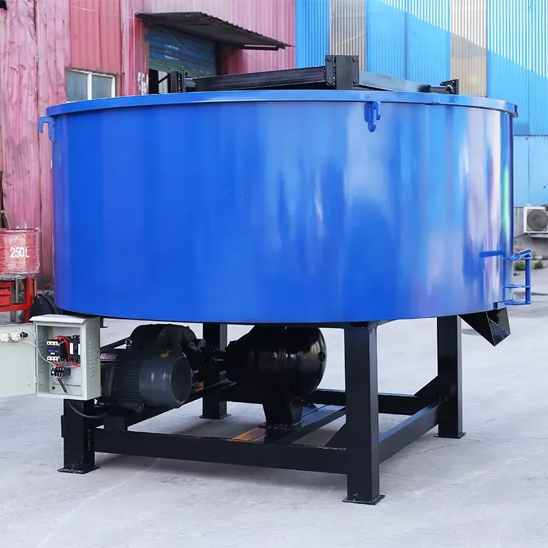 2026 CE 400L Electric Cement Mortar Concrete Mixer Forced Action Flat Mouth Manual for Construction Block Machine Engine Pump