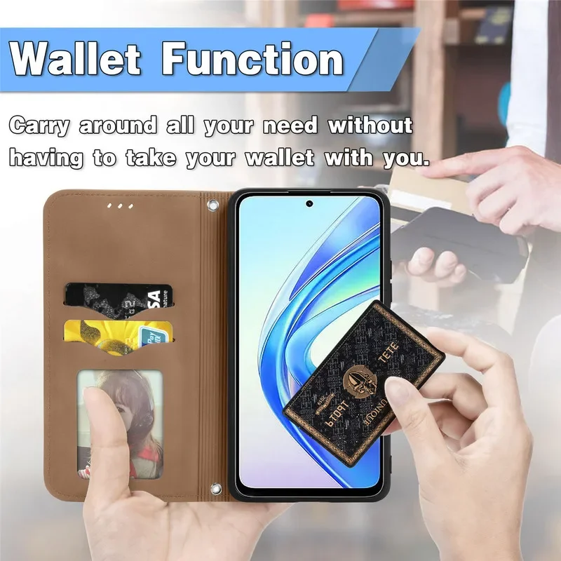 Honor 200 90 Smart 5G Flip Case For Huawei Honor 200 Lite Leather Magnetic Book Funda Honor 50 SE 70 Lite 200 100 90 Pro Cover