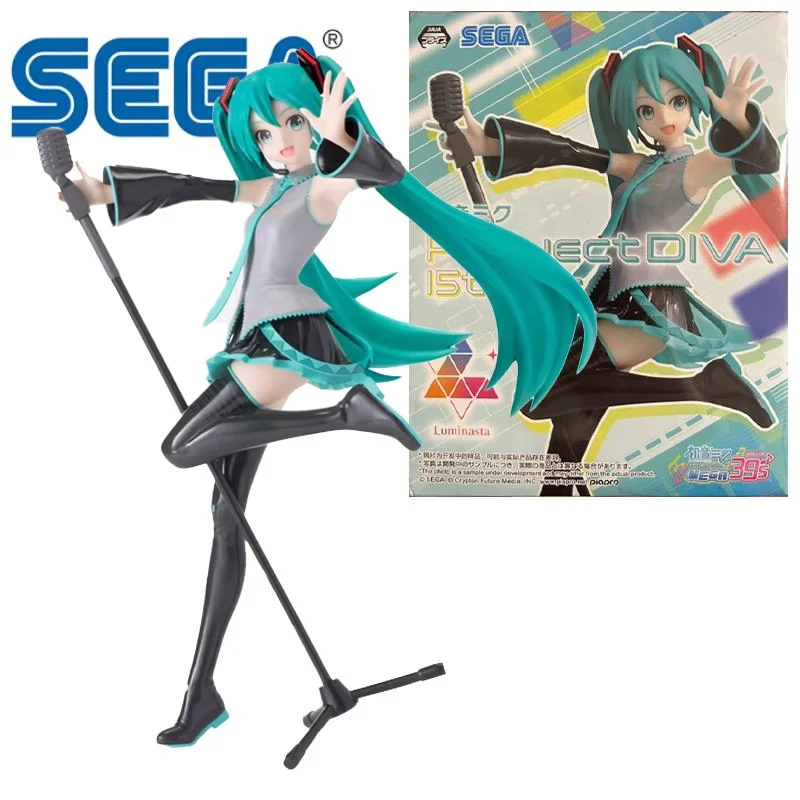 SEGA Original Luminasta Hatsune Miku: Project Diva Mega39's Anime Action Figure Toys For Boys Girls Kids Children Birthday Gifts