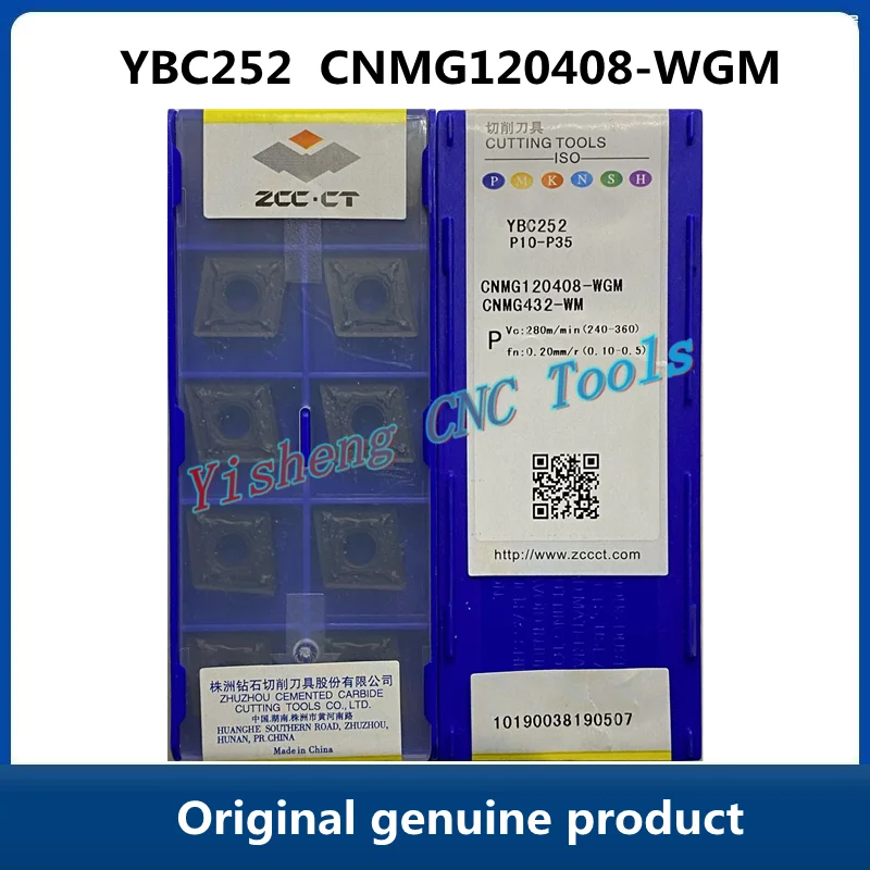 

Original genuine product ZCC CT YBC252 CNMG120408-WGM CNMG120408 CNC Turning Tool Lathe Cutter Tools