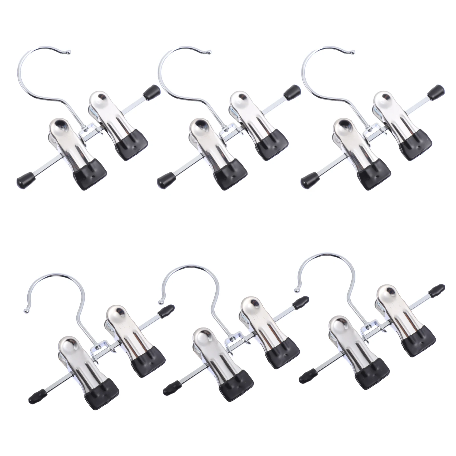 

20 Pcs Stainless Steel Adjustable Pants Clip Non Slip Drying Rack Clothes Hanger Portable Storage Travel Outdoor
