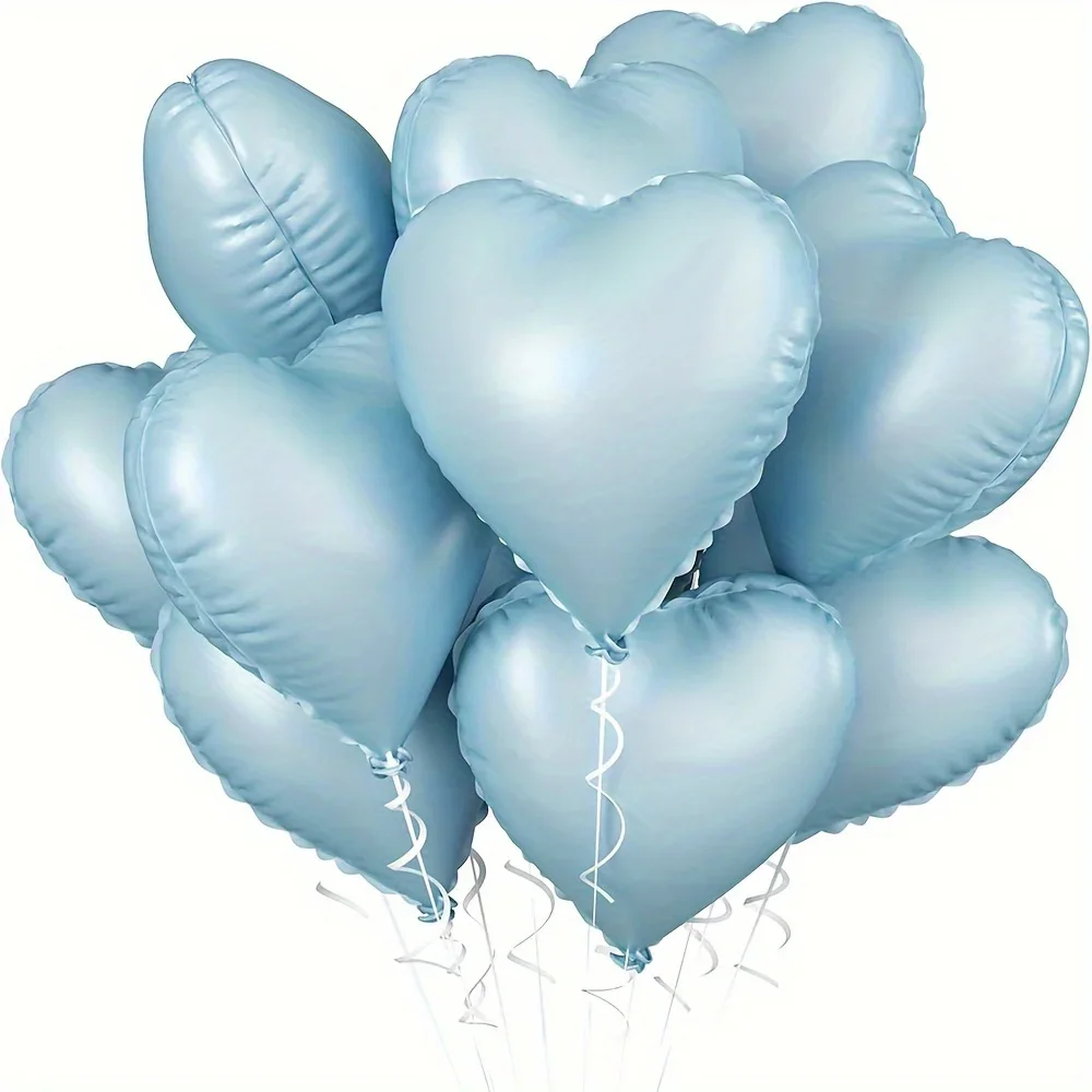 10-teiliges 18-Zoll-Herz-Aluminiumfolien-Luftballons-Set – Dekorationszubehör für Geburtstag, Valentinstag, Hochzeit, Jahrestag, Party