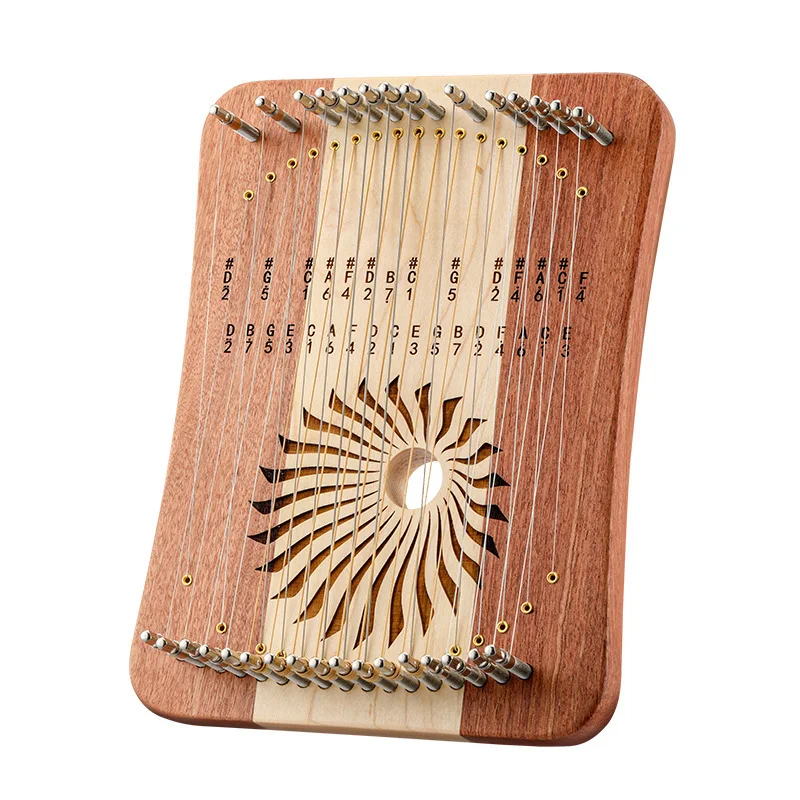 HLURU-Harpe lyre à 17/31 cordes pour enfant, piano à main, jouets musicaux précoces, clavier avec raccords