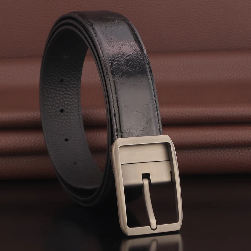 Fashion Pin Buckle Men Belt Genuine Leather Cowskin Belts Men Waist Straps Fancy Vintage Jeans Casual Young Boys Ceinture Homme