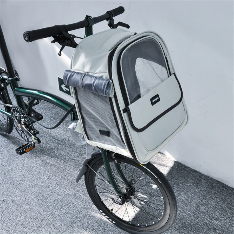 Litepro Bicycle For Brompton Bag Dual-Use Pet Package Breathable Outdoor Double Shoulder Cat Backpack For Birdy Dahon Bag