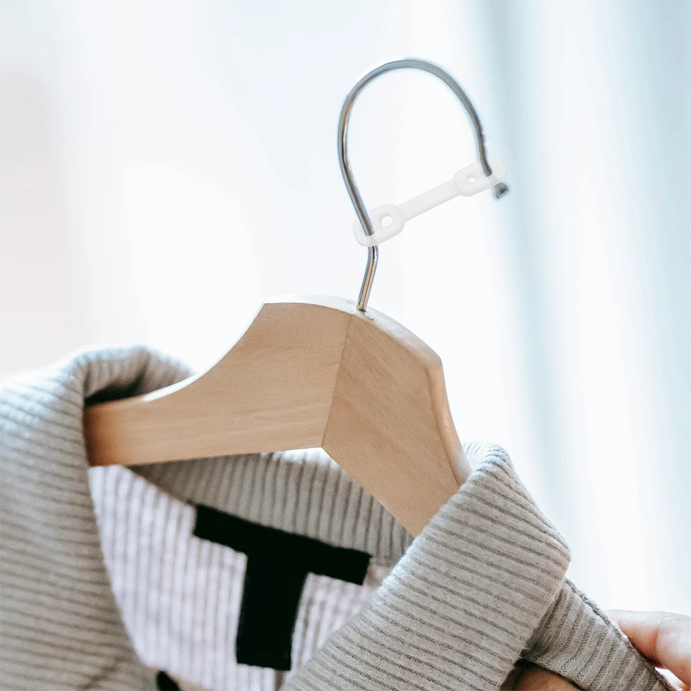 

50pcs Windproof Hanger Grips Anti-slip Clothing Buckles Silicone Fixing Clamps for Clothes Hangers Non-skid Fastener Transparent