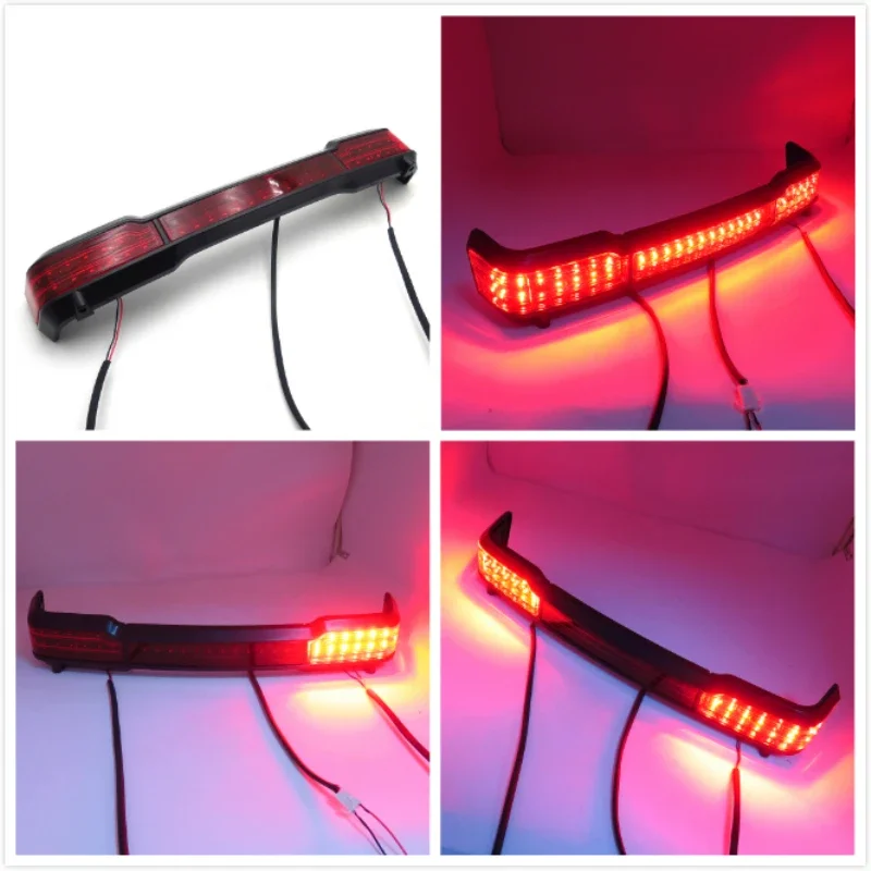 Motorcycle Part Red LED Tail Turn Light Trunk for Harley Davidson Touring Wrap  Classic King Tour Pack 1997-2008