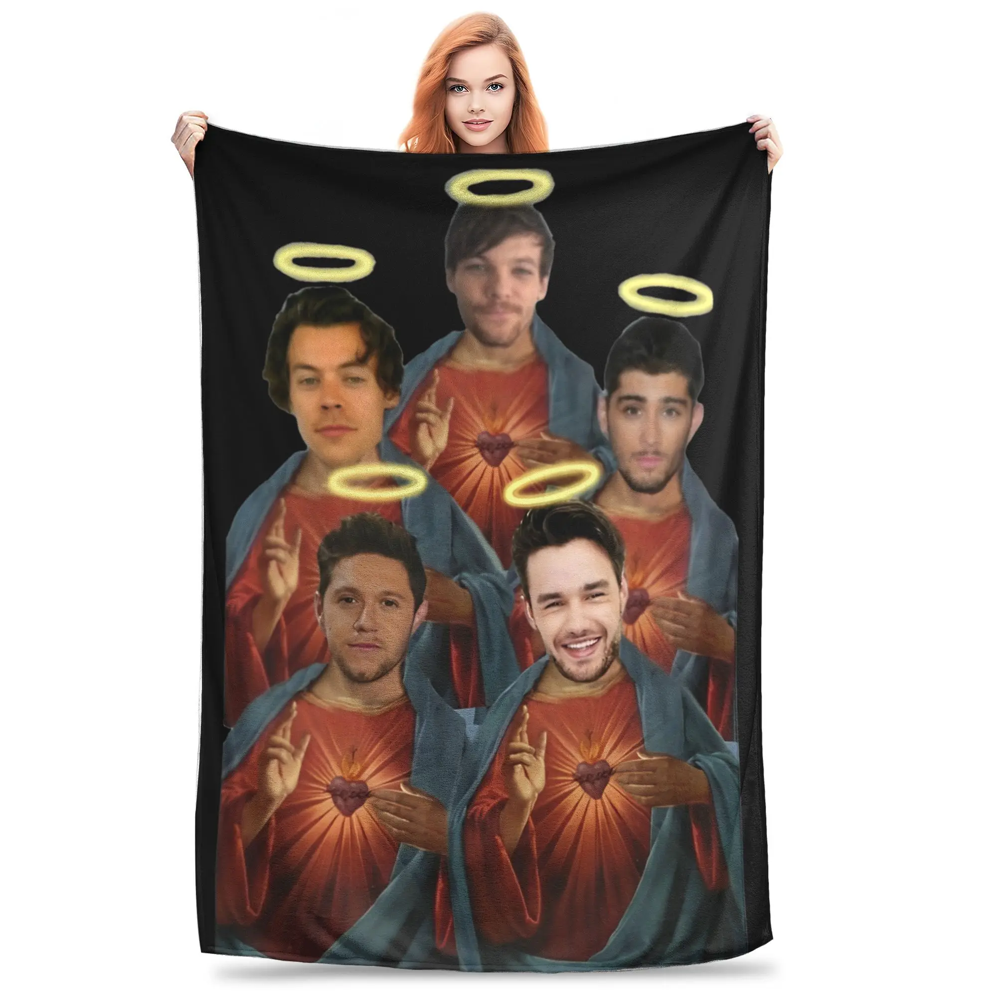 Niall Horan Ones Music and Directions Saints Niall Horan Fleece Blanket  Funny Throw Blanket for Home 200x150cm Plush Thin Quilt