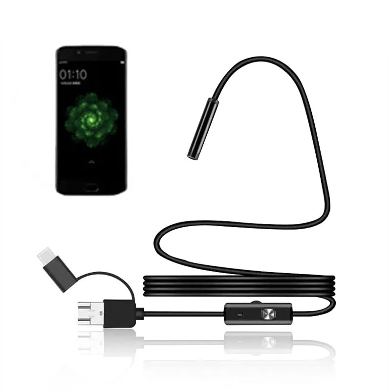 

ZK40 USB промышленный эндоскоп змея 5 м кабель высокой четкости металлическая инспекционная камера для телефона компьютера