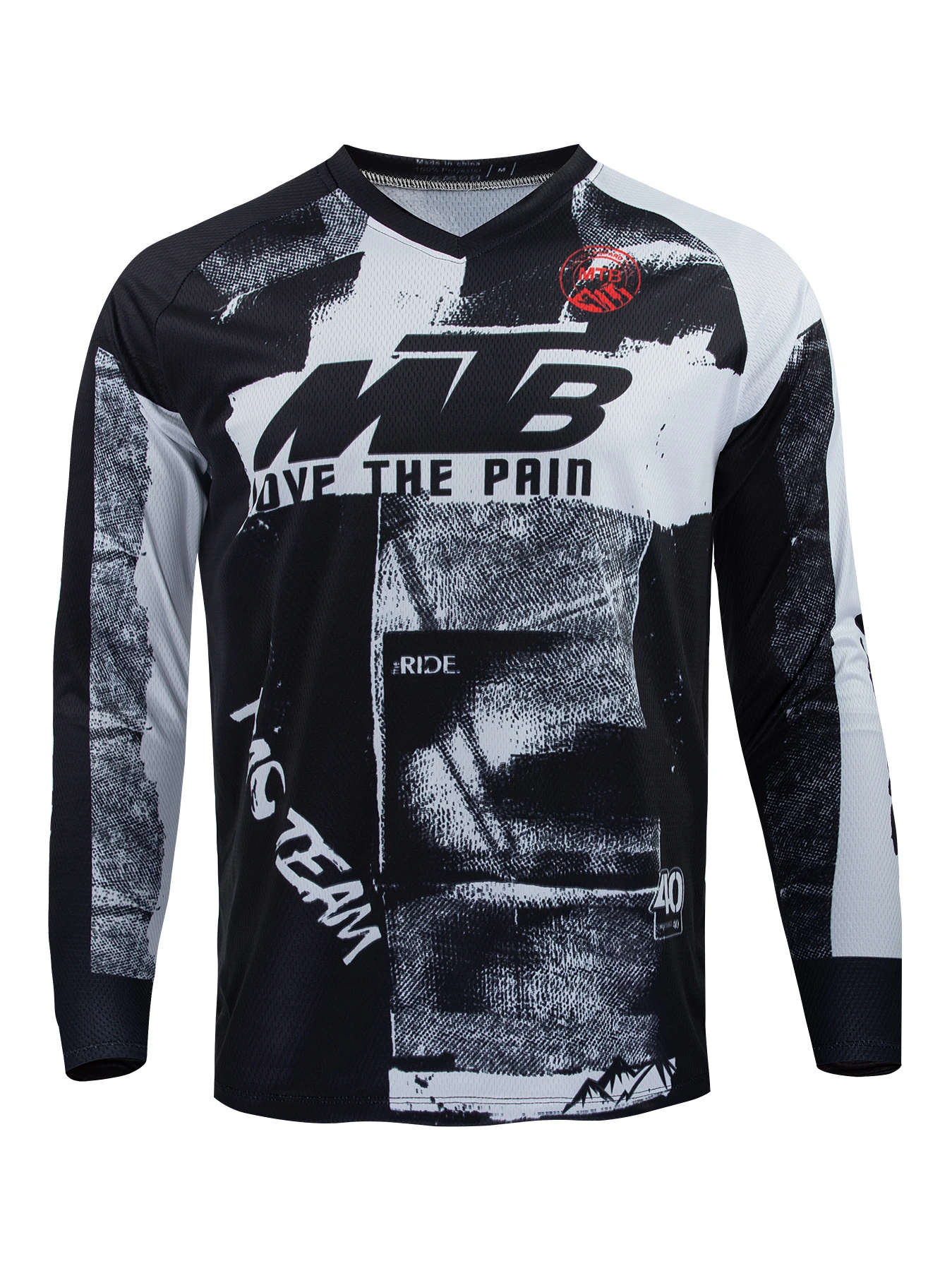 MTB Herren Outdoor-Radsportbekleidung, Fallschirmkleidung, Motorrad-Shirt, Langarm-T-Shirt, schnell trocknend, atmungsaktiv