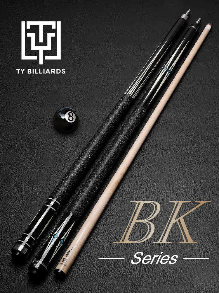 2023 New Arrival TY Billiards Professional Pool Cue Stick BK Series Classic Series Taco De Billar Solid Maple Shaft Center Joint