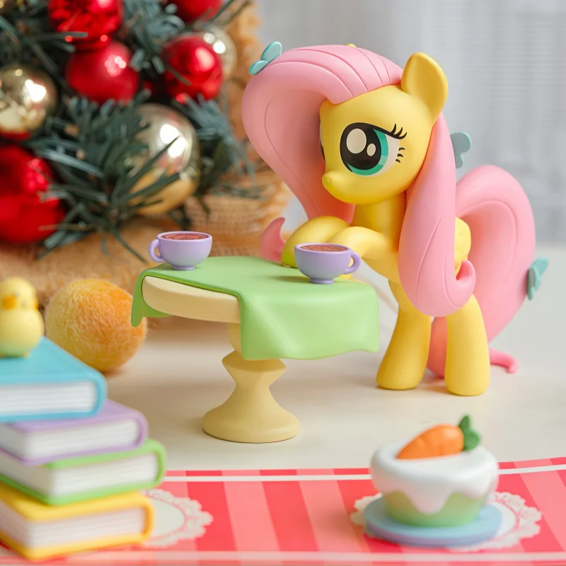 Caja ciega Original de la serie My Little Pony Fluttershy, colección de modelos de figuras, adornos, juguetes para niños, regalos de cumpleaños