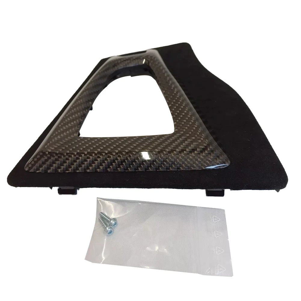 Carbon Gear Selector Cover For BMW For M3 For F80 F82 51162358359 Gear Selector Cover ABS Black Car Replacement Chassis Parts