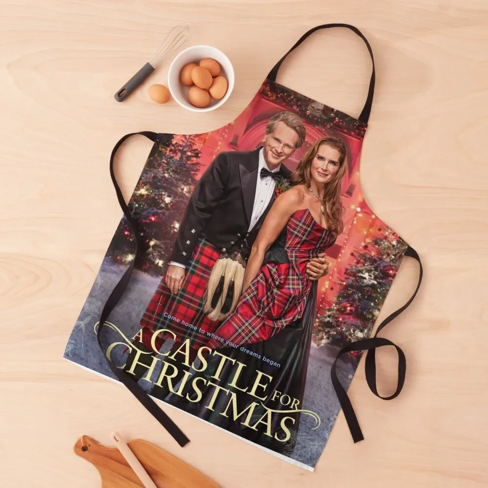 

A castle for christmas Apron Funny Men kitchen Apron