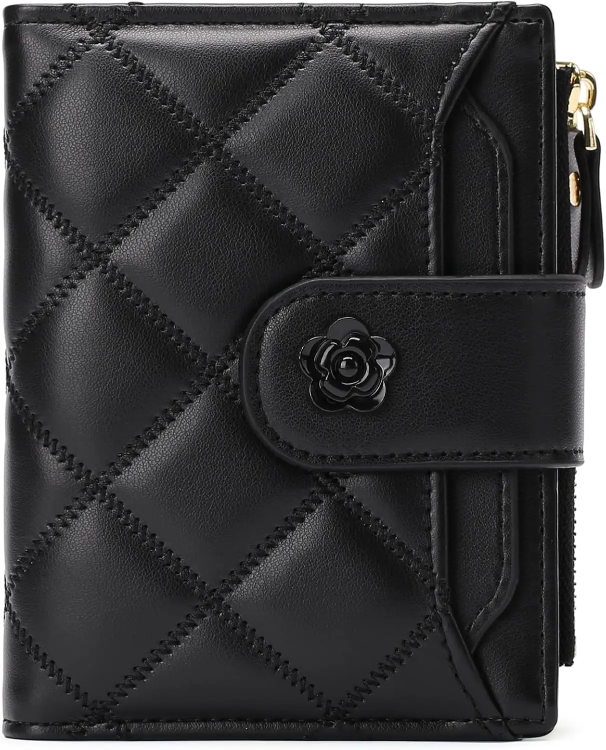 

Small Wallets for Women Leather Bifold Wallet Women RFID Blocking Purse Credit Card Holder with 15