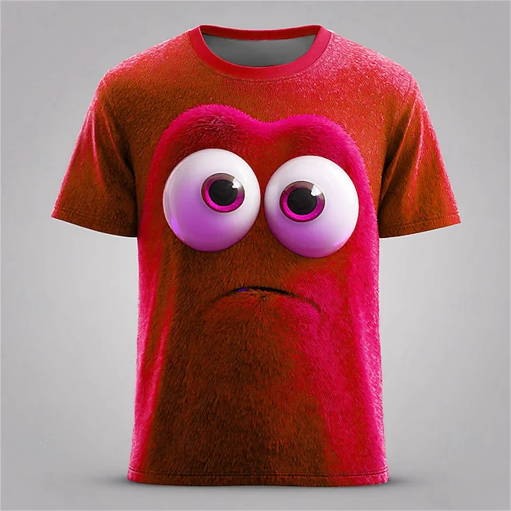

Футболка для мужчин Big Eyes Face 3d Футболка с принтом Мужская и женская летняя повседневная футболка с коротким рукавом Забавная аниме футболка Street Hip Pop