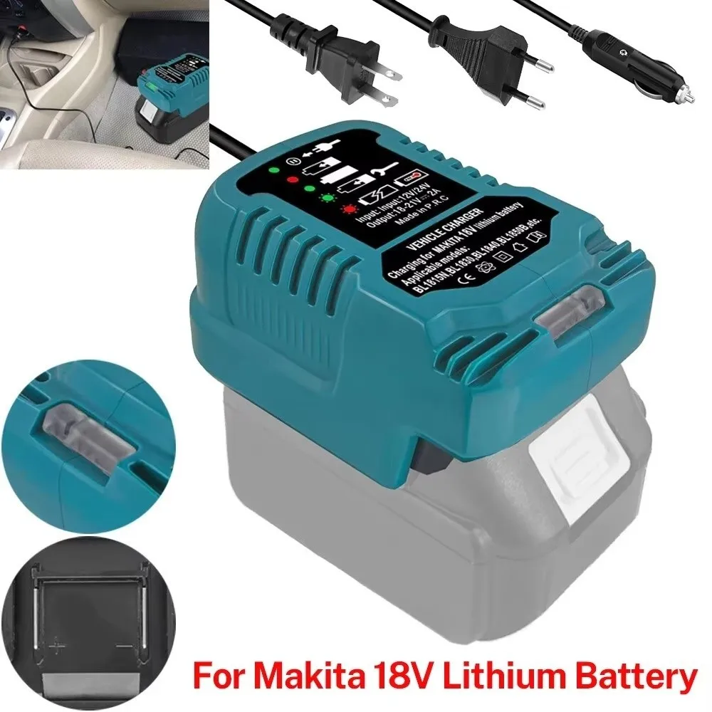 

Compact Lithium Battery Charger Fast Charging LED Indicator Vehicle Charger Easy Install Replacement Battery Power Supply