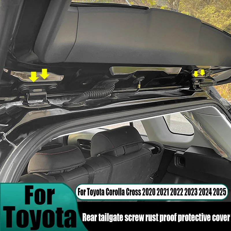 For Toyota Corolla Cross 2020 2021 2022 2023 2024 2025 rear tailgate screw rust proof protective cover car modification parts