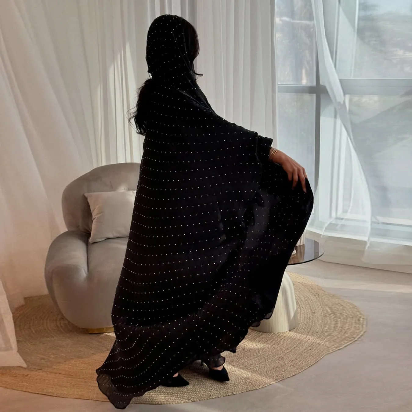 여성 이슬람 Kaftan 라마단 Hijab 드레스 오픈 Abaya 기모노 카디건 다이아몬드 터키 Kebaya Caftan Marocain Femme Robe Jalabiya