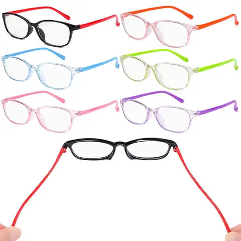 푸른 빛 차단 안경 어린이 소년 소녀 광장 컴퓨터 안경 투명 렌즈 광학 안경 프레임