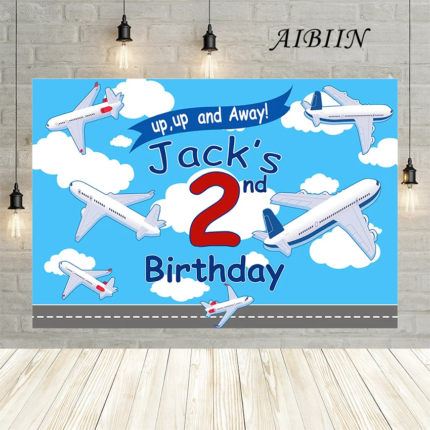 

AIBIIN Happy Birthday Backdrop Customizable Name Age Birthday Party Portrait Backdrops Photography Background Decoration