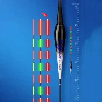 스마트 LED 낚시 플로트, 매우 민감한 알림 부표 중력 센서, 빛나는 전기 야간 낚시 스트로브, 긴 꼬리 