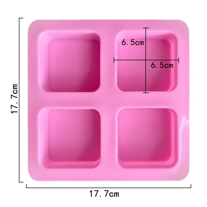 4 Large Soap Silicone Cake Mold, Handmade Soap Mold XG158