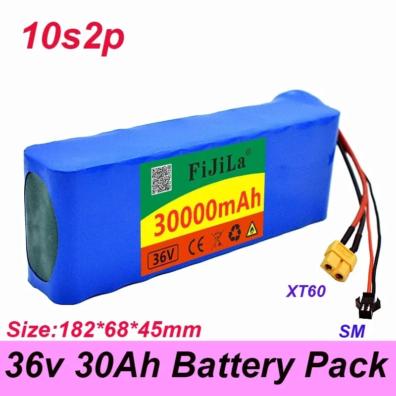 Rechargeable battery 36v, 30ah, 10 s2p, 18650 mah, modified bicycles, electric vehicle, 42v, scooter, electric bicycle