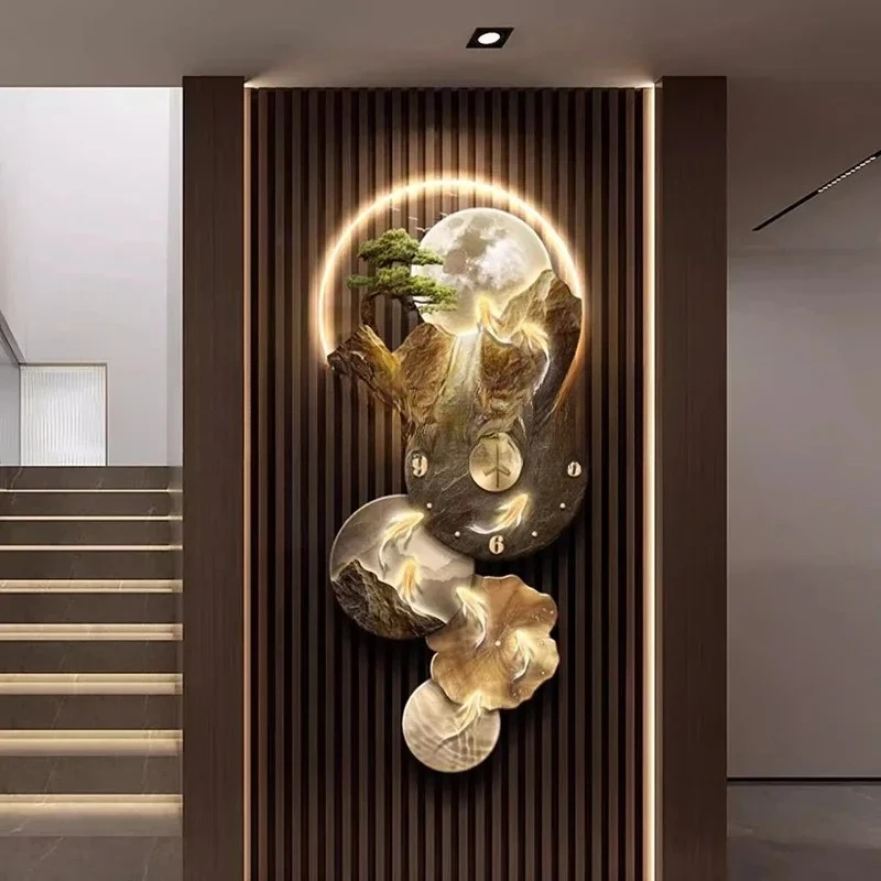 

Художественные настенные часы, роскошные эстетические большие настенные часы для гостиной, светодиодные, бесшумные, модные, минималистичные, Reloj De Pared, украшение для дома
