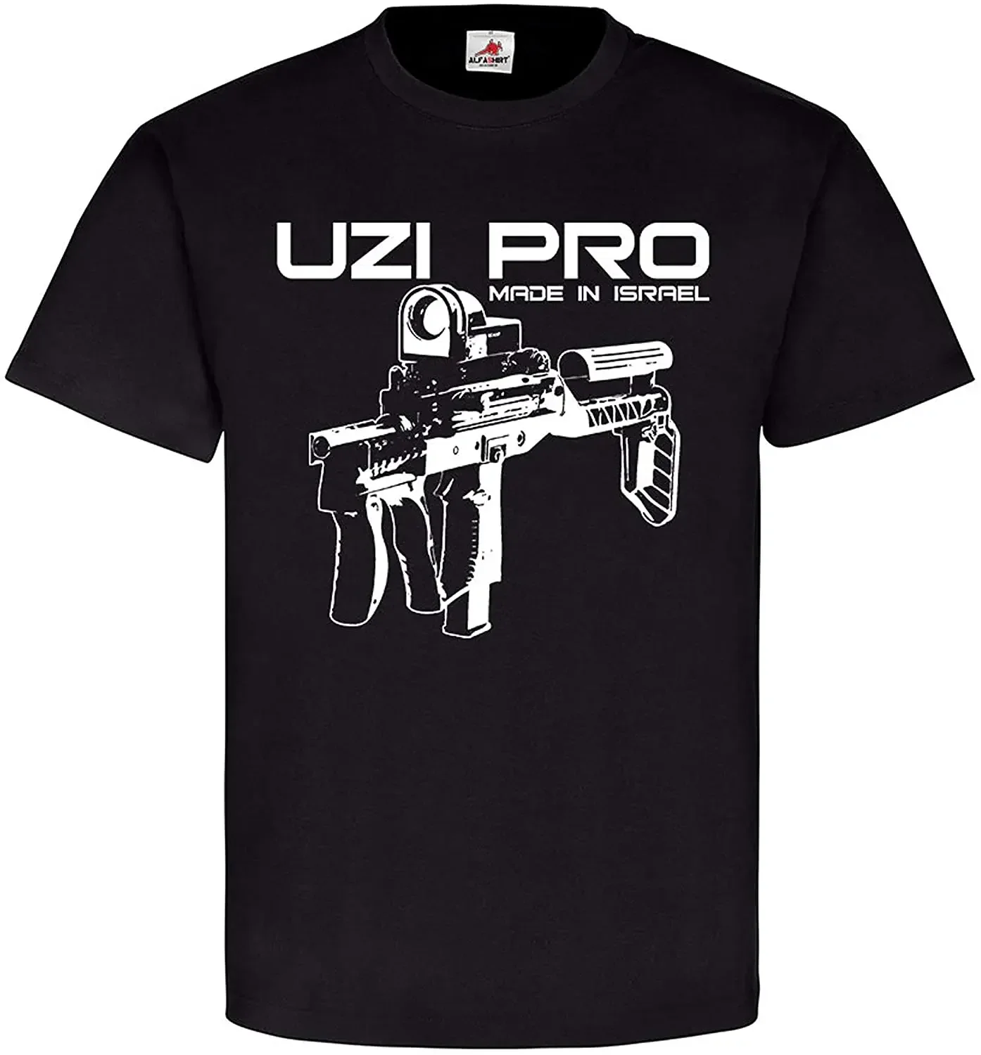 

Uzi Pro MP Machine Gun Israel 9 Mm X 19 Men T-Shirt Short Sleeve Casual 100% Cotton O-Neck Summer Tees
